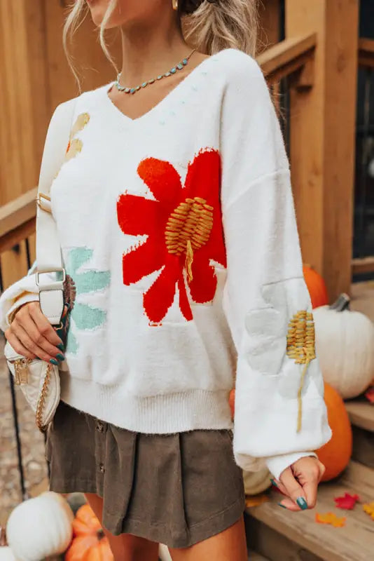 Wildflower hug slouchy sweater - cozy & stylish | fashionfitz