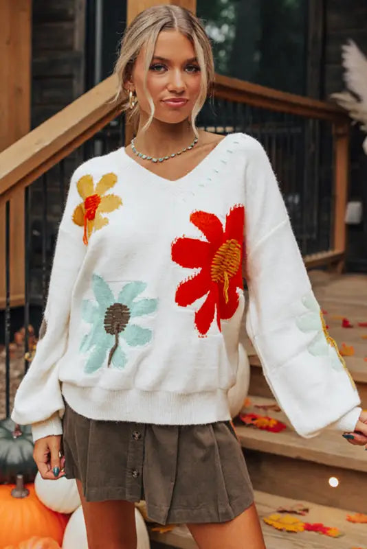 Wildflower hug slouchy sweater - cozy & stylish | fashionfitz