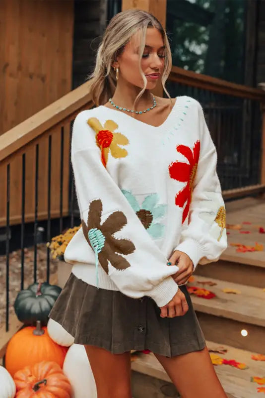 Wildflower hug slouchy sweater - cozy & stylish | fashionfitz