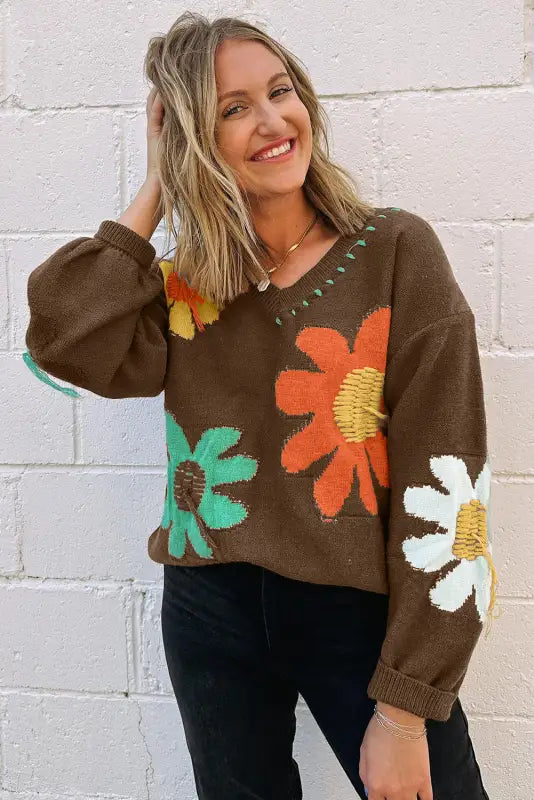 Wildflower hug slouchy sweater - cozy & stylish | fashionfitz