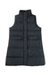 Windproof longline puffer vest - black