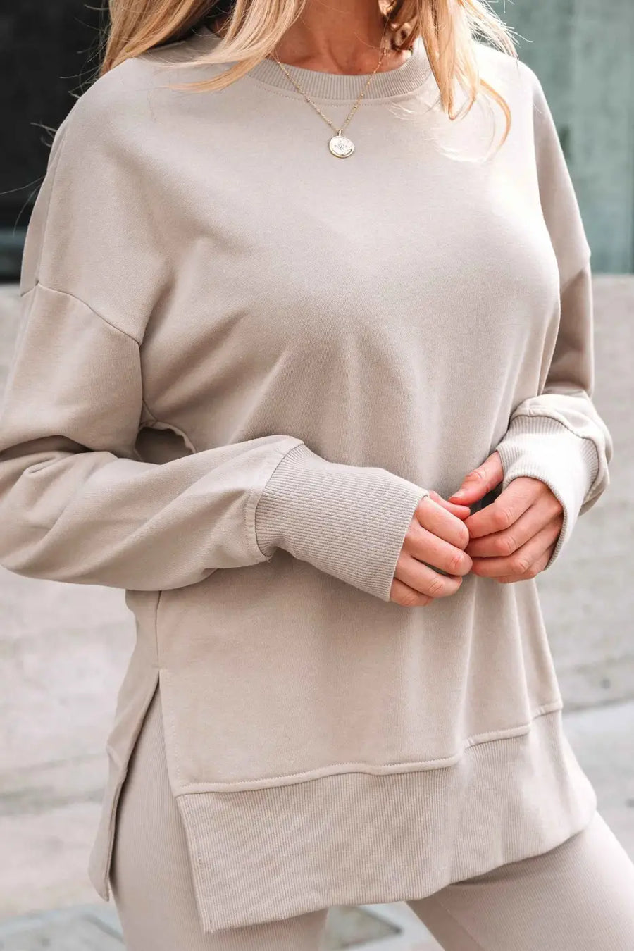 Women’s oversized sweatshirt and leggings matching set | fashionfitz
