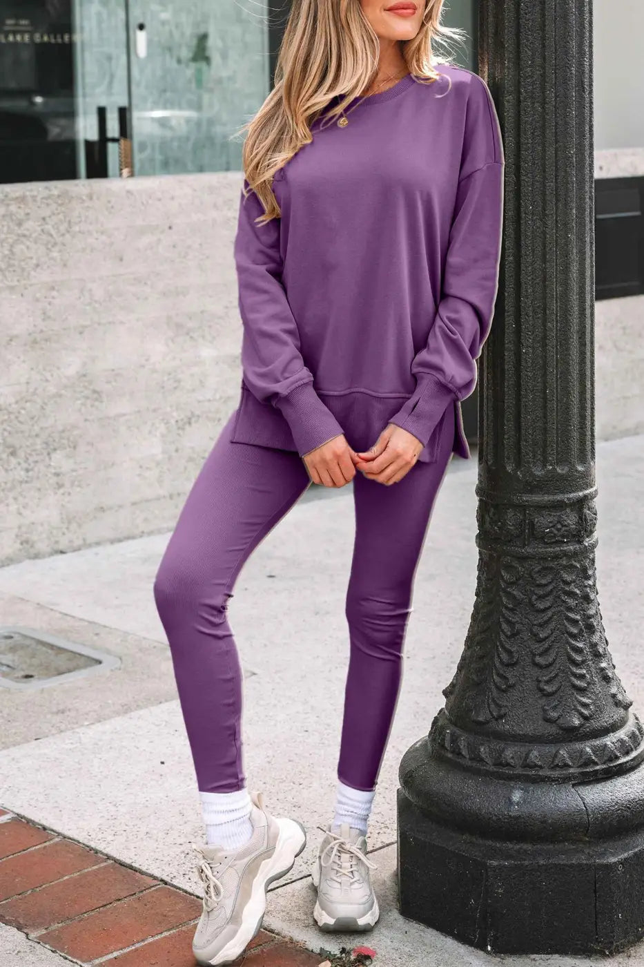 Women’s oversized sweatshirt and leggings matching set | fashionfitz