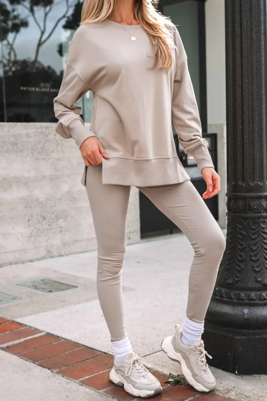 Women’s oversized sweatshirt and leggings matching set | fashionfitz