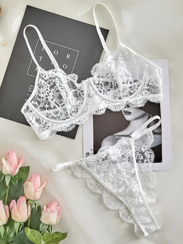 Romance bra and thong set - lingerie sets