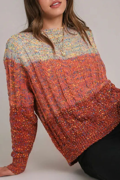 Wool knitted jumper - colorful confetti by fahionfitz