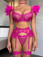 Worth Flying 3 Piece Garter Sets - Lingerie - Fashionfitz