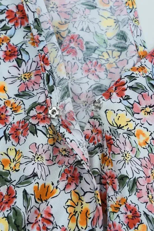 Wrapped V-Neck Floral Crop Top - Fashionfitz