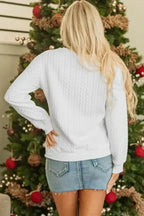 XOXO Glitter Chenille Sweatshirt - Fashionfitz