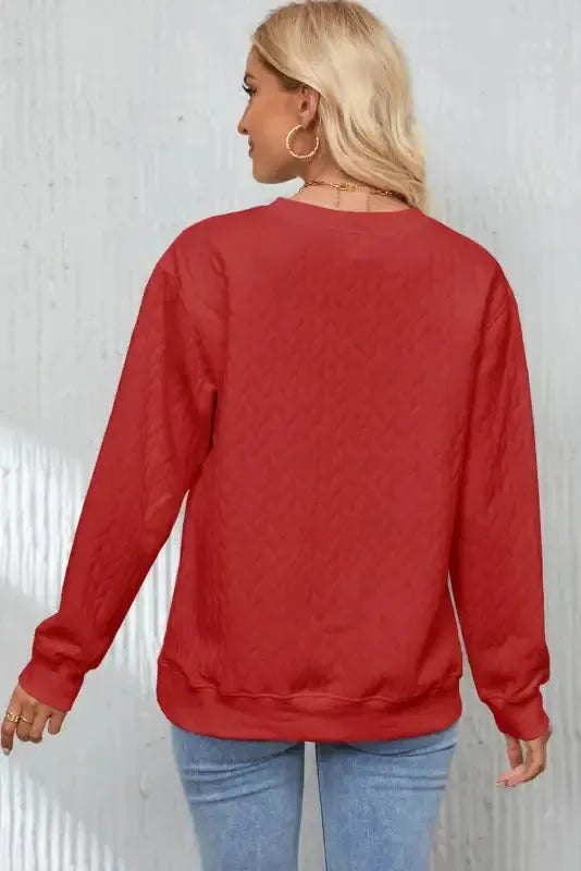 XOXO Glitter Chenille Sweatshirt - Fashionfitz