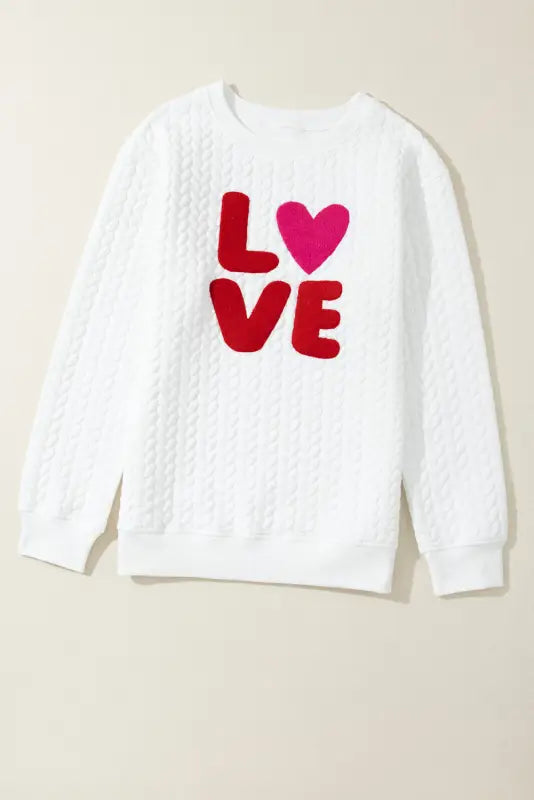 Xoxo glitter chenille sweatshirt | fashionfitz