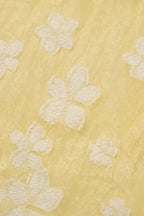 Yellow Boho Flower Jacquard Mini Dress - Fashionfitz