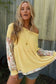 Yellow floral babydoll blouse | women’s tops | fashionfitz