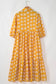 Yellow flower print maxi dress - boho chic | fashionfitz