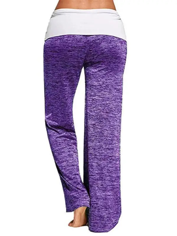 Yoga quick dry wide leg sweatpants - pants