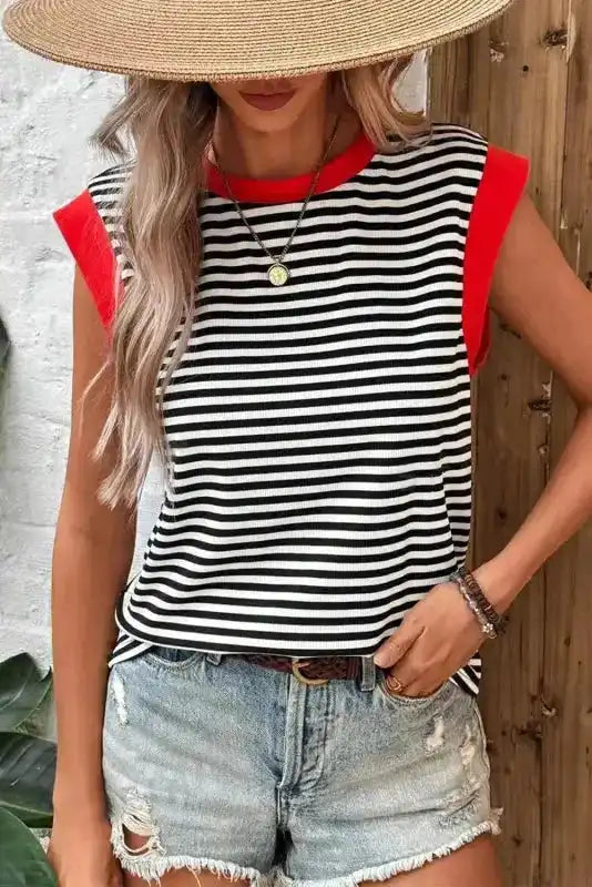 Zebra Edge Tank Top - Fashionfitz