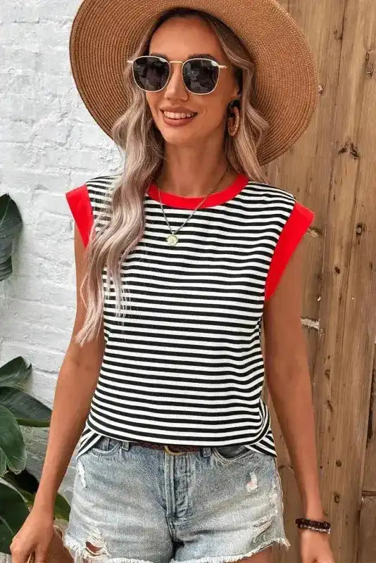 Zebra Edge Tank Top - Fashionfitz