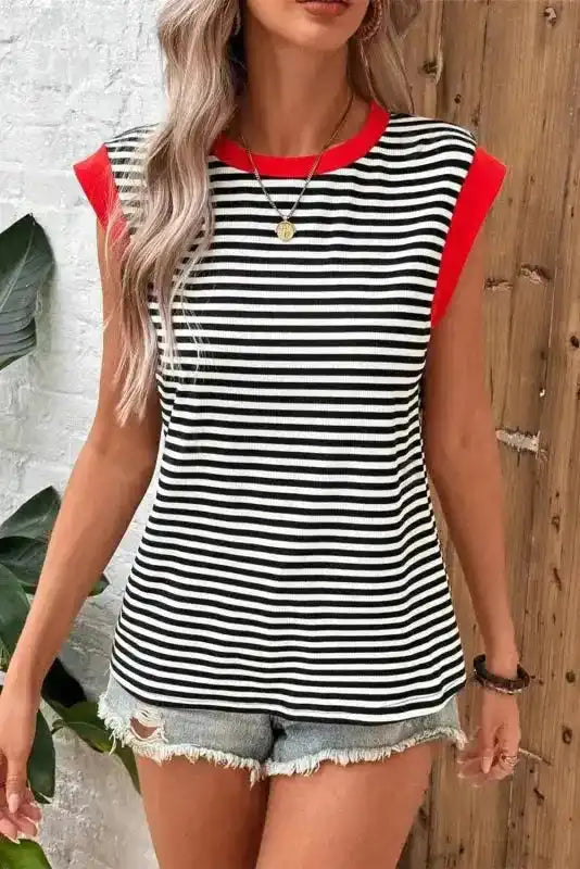 Zebra Edge Tank Top - Fashionfitz