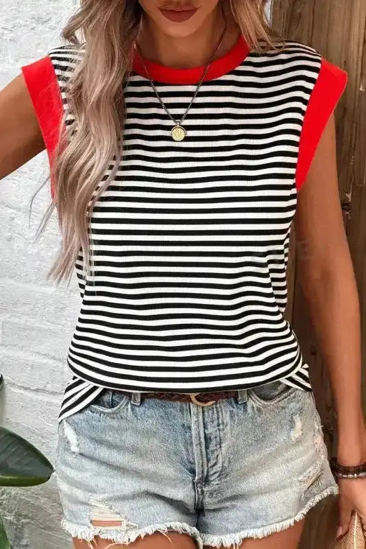 Zebra Edge Tank Top - Fashionfitz