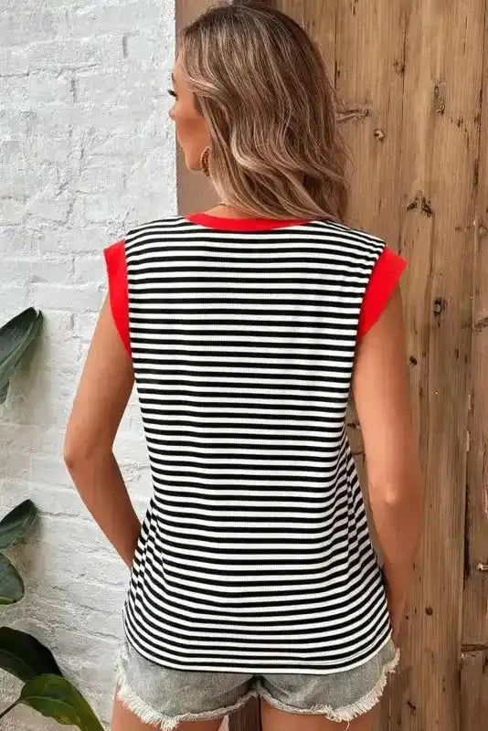 Zebra Edge Tank Top - Fashionfitz