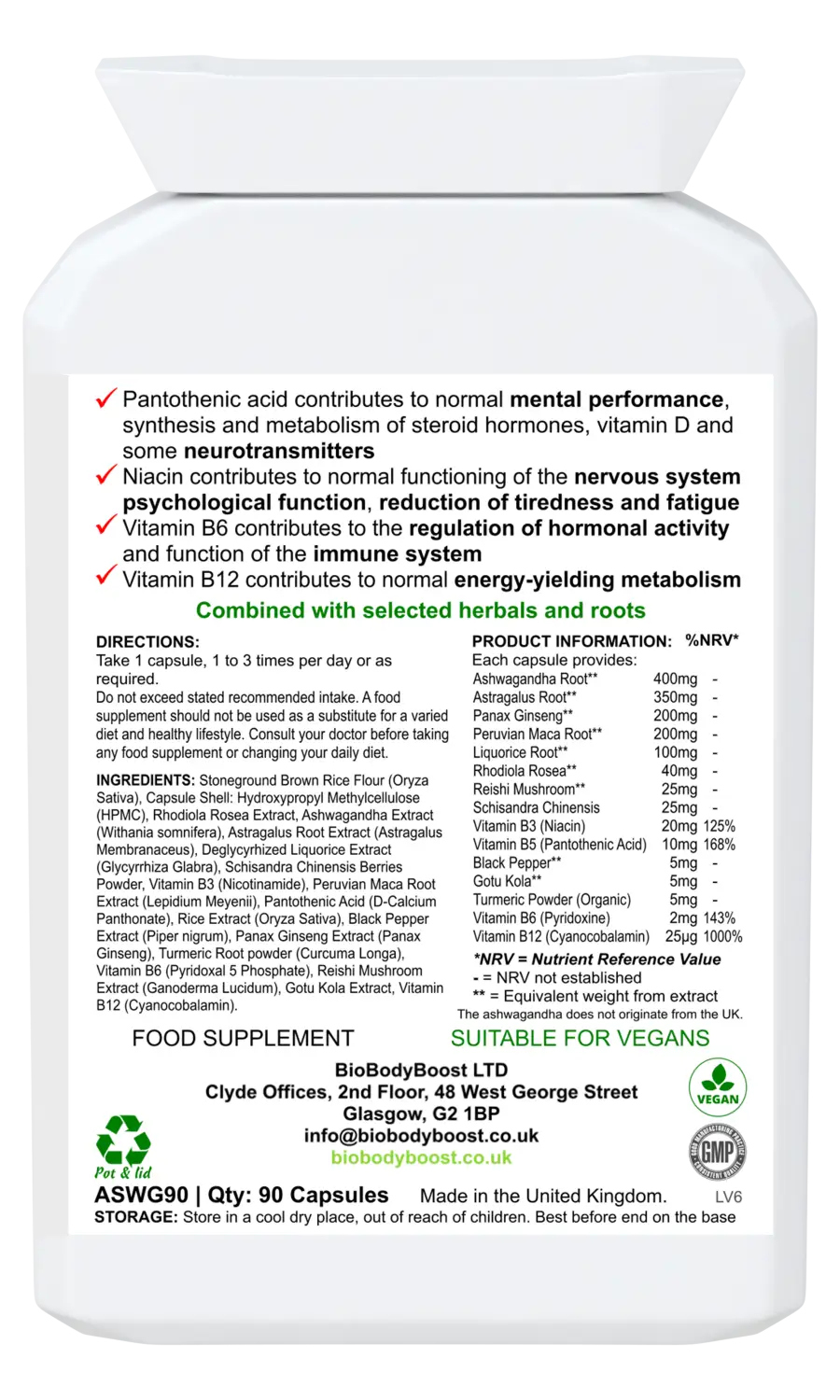 Zenblend ashwagandha complex - vitamins & supplements