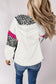 Zip-up hooded jacket - white leopard print - hood jackets