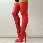 Zipper High Heels Over The Knee Boots - Fashionfitz