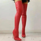 Zipper High Heels Over The Knee Boots - Fashionfitz